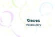 Gases Vocabulary. atmospheric pressure ____ is the collision of air molecules with objects