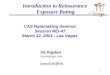 1 Introduction to Reinsurance Exposure Rating CAS Ratemaking Seminar Session REI-47 March 12, 2001 - Las Vegas Ira Kaplan