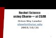 1 Rocket Science using Charm++ at CSAR Orion Sky Lawlor 2003/10/21
