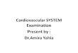 Cardiovascular SYSTEM Examination Present by : Dr.Amira Yahia