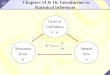 1 ES Chapters 14  16: Introduction to Statistical Inferences E n  z