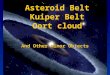 Asteroid Belt Kuiper Belt Oort cloud And Other minor Objects