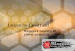 Lessons Learned Ringgold County, IA CPPW Initiative