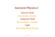 General Physics I.Electric field By electric   field By moving e. charge Light By accelerating charge Dr.Baba Basha