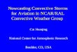 Nowcasting Convective Storms for Aviation in NCAR/RAL Convective Weather Group Cai Huaqing National Center for Atmospheric Research Boulder, CO, USA
