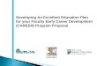 Developing An Excellent Education Plan for your Faculty Early Career Development (CAREER) Program Proposal
