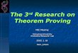 The 3 rd Research on Theorem Proving MEC Meeting Hanyang University Proteome Research Lab Hanyang University Proteome Research Lab 2003. 1. 16 Park, Ji-Yoon