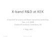 X-band RD at KEK X-band RF Structure and Beam Dynamics workshop, Dec. 1-4, 2008 Cockcroft Institute, Daresbury, UK T. Higo, KEK 12/4/2008X-band WS in