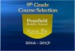 2016 - 2017. Feb 8-11 February 2 May 6 Meeting for parents of current 8 th graders - 7pm, Pennfield Auditorium Students complete course selection online