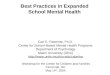Best Practices in Expanded School Mental Health Carl E. Paternite, Ph.D. Center for School-Based Mental…