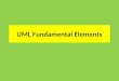 UML Fundamental Elements. Structural Elements Represent abstractions in our system. Elements that encapsulate…