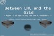 CERN R. Jacobsson Between LHC and the Grid - Aspects of Operating the LHC Experiments – T. Camporesi,…