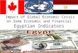 Impact of Global Economic Crisis on Some Economic and Financial Egyptian Indicators