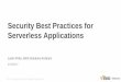 Security Best Practices for Serverless Applications  - July 2017 AWS Online Tech Talks