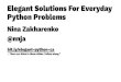 Elegant Solutions For Everyday Python Problems - PyCon Canada 2017