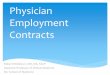 Physician Employment Contracts for Residents