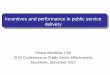 Incentives and performance in public service delivery