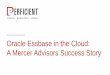 Oracle Essbase in the Cloud A Mercer Advisors Success Story
