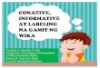 Conative, Informative at Labeling na Gamit ng Wika