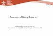 Governance of natural resources