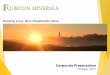 Rubicon Minerals October 2017 Corporate Presentation