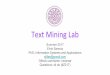 Text mining lab (summer 2017) - Word Vector Representation