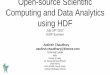 Open-source Scientific Computing and Data Analytics using HDF