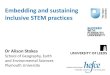 Embedding and sustaining inclusive STEM practices