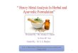 Heavy metal analysis in herbal   formulation by akshay kakde