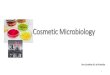 Cosmetic microbiology