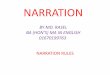 Narraion and rules of narration slide