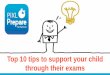 Top ten tips to support your child through their exams