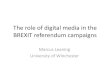 Brexit campaigns and digital media