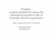 Prolaris to help make treatment decisions in localised prostate cancer