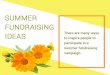 Summer Fundraising Ideas