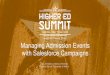 Managing Admission Events with Salesforce Campaigns