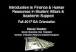 Intro to Finance & HR in Student Affairs & Academic Support