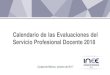 Calendario Servicio profesional docente 2018