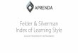 Felder - Silverman ILS (index of learning style) y su interpretación