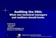 Auditing the DBA