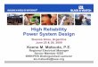 High Reliability Power System Design - IEEEieee.org.ar/downloads/Buenos-Aires-Reliability-Power-System-Design...High Reliability Power System Design Keene M. Matsuda, ... zReliability