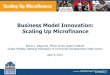 Business Model Innovation: Scaling Up Microfinance · PDF fileBusiness Model Innovation: Scaling Up Microfinance Elaine L. Edgcomb, FIELD at the Aspen Institute Ginger McNally, National