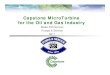 Capstone MicroTurbine for the Oil and Gas · PDF fileCapstone MicroTurbine for the Oil and Gas Industry Blake ... Power generator driven by a small scale gas turbinePower generator