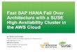 Fast SAP HANA Fail Over Architecture with a SUSE High · PDF fileFast SAP HANA Fail Over Architecture with a SUSE High Availability Cluster in the AWS Cloud Dr. Stefan Schneider Partner