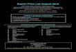 Export Price List August 2016 - · PDF fileExport Price List August 2016 List in (with some exceptions) alphabetical order. When ordering, please use the article numbers (AN) to avoid