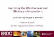 Improving the Effectiveness and Efficiency of Inspections the... · Improving the Effectiveness and Efficiency of Inspections Questions of design & delivery ... • Inspection plans