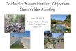 Stakeholder Meeting - California State Water Resources ... · PDF fileStakeholder Meeting May 15 2015 Southern California Coastal ... Element Status and estimated completion date Review