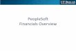 PeopleSoft Financials Overview - The University of Texas ... · PDF fileFrequently Asked Questions, ... Purchasing Applications ... • Reduce Purchase Order cycle time