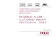 INTERNAL AUDIT QUARTERLY REPORT First Quarter - · PDF fileINTERNAL AUDIT QUARTERLY REPORT First Quarter ... a copy of the waiver letter exempting the buses ... The analysis resulted