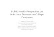 Public Health Perspective on Campuses - NYSCHA Infectious... · Public Health Perspective on ... – Miasmatic vs. contagion theory of disease • 1858 UVa built new infirmary for